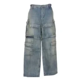 24SS 2-veis denim-Cargo-bukser med glidelås «Blue» 773759TPW534868