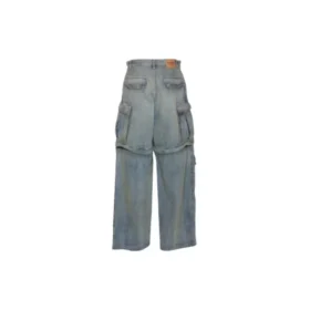 24SS 2-veis denim-Cargo-bukser med glidelås «Blue» 773759TPW534868