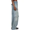 24SS 2-veis denim-Cargo-bukser med glidelås «Blue» 773759TPW534868
