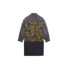 3-lags patchwork-kåpe i knelengde «Green Blue» 659092TKL142840