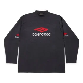 3B Sports Icon langermet T-skjorte i oversized-modell «Black Red White» 720250TPVD71470