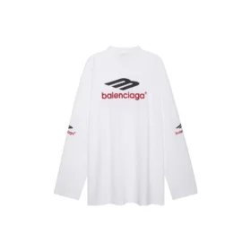 3B Sports Icon langermet T-skjorte, oversized «White Black Red» 720250TPVD79065