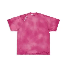 3B Sports Icon Repaired Oversized T-skjorte «Dark Fucshia» 704056TMVA50556