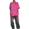 3B Sports Icon Repaired Oversized T-skjorte «Dark Fucshia» 704056TMVA50556