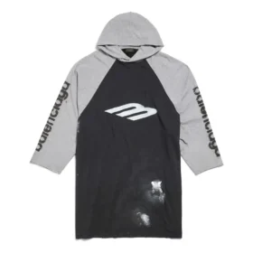3B Stencil Raglan-T-skjorte med hette, oversized «Black» 790403TQVT51083