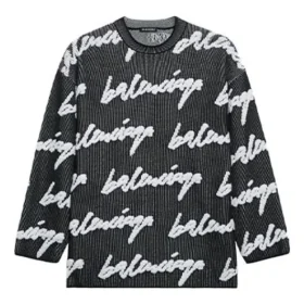 3D Scribble Crewneck bomullstrøye «Black» 625985T31801070
