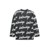 3D Scribble Crewneck bomullstrøye «Black» 625985T31801070