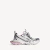 3XL gel-sneaker med gjennomsiktig såle for kvinner i hvitt/rosa/svart