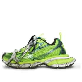 3XL-Sneakers «Fluorescerende grønt mesh og polyuretan» 734734W3XL67019