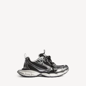 3XL-Sneakers for kvinner i svart/sølv