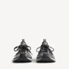 3XL-Sneakers for kvinner i svart/sølv