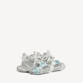 3XL-Sneakers for kvinner i taupe/hvit/lysblå