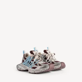 3XL-Sneakers for kvinner med snøring i brun/beige/blå