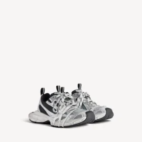 3XL-Sneakers for menn i svart/grå/hvit med fargeovergang