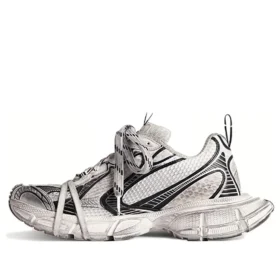 3XL-Sneakers «Hvit og svart mesh og polyuretan» 734731W3XL49710