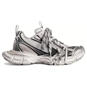 3XL-Sneakers «Hvit og svart mesh og polyuretan» 734731W3XL49710