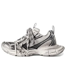 3XL-Sneakers «Hvit og svart mesh og polyuretan» 734734W3XL49710
