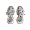 3XL-Sneakers «Hvit og svart mesh og polyuretan» 734734W3XL49710
