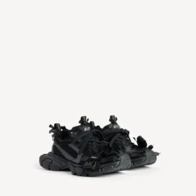 3XL-Sneakers med snøring for kvinner i svart