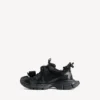 3XL-Sneakers med snøring for kvinner i svart