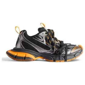 3XL-Sneakers «Svart, oransje, grå mesh og polyuretan» 734734W3XL31178