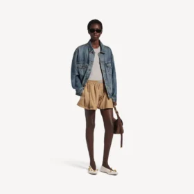 A-linje-boxershorts for kvinner i sandbeige