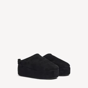 Alaska Soft-mules med plattform for kvinner i svart