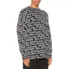 All Over Balenciaga Paris Intarsia-genser «Black White» 599826T31701070