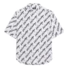 Allover Scribble-skjorte med korte ermer «White Black» 681702TLLJ49040