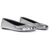 Anatomiske ballerinasko «Silver Shiny Soft Sheepskin» 714260WBFA18001