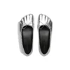 Anatomiske ballerinasko «Silver Shiny Soft Sheepskin» 714260WBFA18001