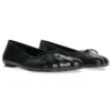 Anatomiske ballerinasko «Svart, skinnende, mykt saueskinn» 714260WBCW01000
