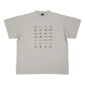 Archives Logos T-skjorte Oversized «Light Grey» 712398TNVQ71342