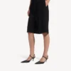 Avenue-slingback med sløyfe for kvinner i svart/sølv