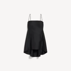 Babydoll-kjole med stropper for kvinner i svart