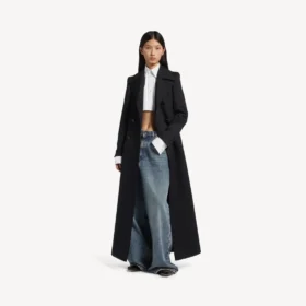Baggy-jeans for kvinner med lav skritt i skitten vintageblå
