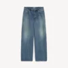 Baggy-jeans for menn i mørkeblått