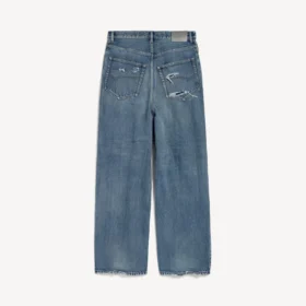 Baggy-jeans for menn i mørkeblått