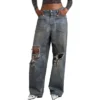 Baggy-jeans med lappede lommer «Blue» 751111TDW143359