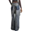 Baggy-jeans med lappede lommer «Blue» 751111TDW143359