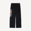Baggy joggebukse for menn med «Bumper Stickers»-motiv i svart