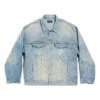 Bal Diagonal Allover Oversized-jakker «Light Blue Japanese Ring Denim» 773616TPW534868