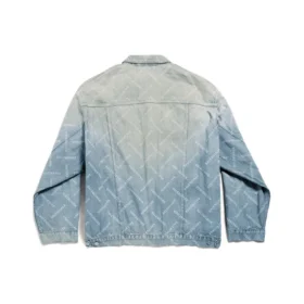 Bal Diagonal Allover Oversized-jakker «Light Blue Japanese Ring Denim» 773616TPW534868