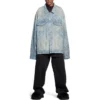 Bal Diagonal Allover Oversized-jakker «Light Blue Japanese Ring Denim» 773616TPW534868