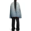 Bal Diagonal Allover Oversized-jakker «Light Blue Japanese Ring Denim» 773616TPW534868