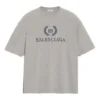 Balenciaga BB-logo-trykk, kortærmet, grå, for menn 544271TCV251300