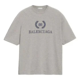 Balenciaga BB-logo-trykk, kortærmet, grå, for menn 544271TCV251300