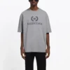 Balenciaga BB-logo-trykk, kortærmet, grå, for menn 544271TCV251300