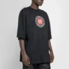 Balenciaga Circular BB Alphabet Logo kortærmet T-skjorte for menn, svart 641614TJV761000