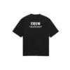 Balenciaga Crew-T-skjorte med alfabet-trykk, kort ermet, svart, 620969TIV741070